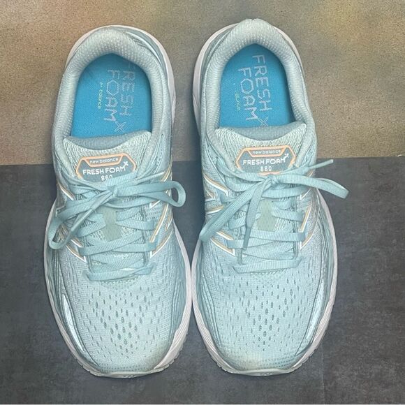New Balance Fresh Foam X 860v12 Blue/Mango Women's Wide Running Shoes Size 8D - Picture 14 of 16